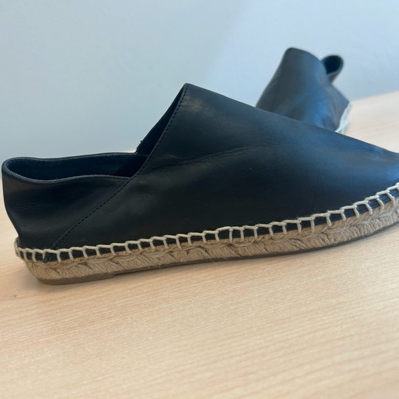 Vince size 6 NWT (no box bottom stickers still affixed)Black leather Espadrilles - Picture 11 of 15